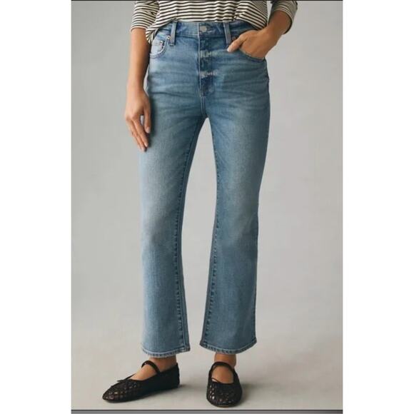 Pistola Lennon High Rise Crop Boot Cut Jeans Size 25 Light Wash - Picture 1 of 8